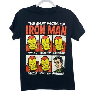 Many Faces of Iron Man Marvel Licensed T-Shirt
